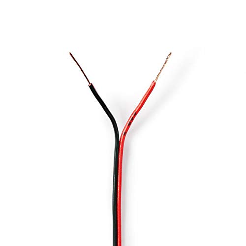 Nedis Cavo Per Altoparlante | 2X 0.35 Mm² | Cca | 100.0 M | Tondo | Pvc | Confezionamento 100.0 M Rosso/Nero