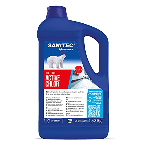 Active Chlor - Detergente Igienizzante Cloro Attivo Per Superfici Dure - 5,8 Kg