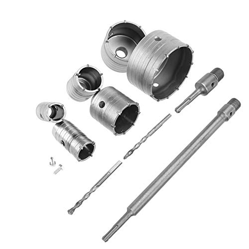 Frese A Tazza Carotatrice, 10 Pz Carotatrice Muro Punte Sds Muro, Kit Frese Carotatrici Per Trapano, Frese A Tazza Per Muro Con Gambo Estensione Sega