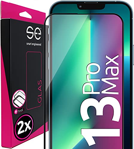 Smart Engineered 2X3D Tempered Glass Screen Protector For Apple Iphone 13 Pro Max Black/Transparent
