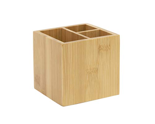 Osco Bamboo Square Pen Pot