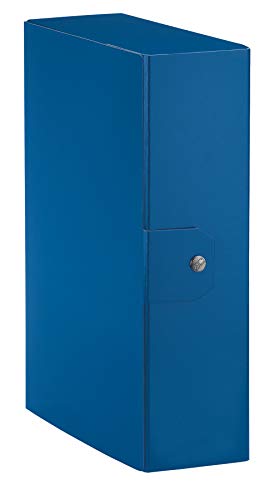 Esselte C28 Eurobox Cartella Per Progetti, 25 X 35 Cm, Dorso 8 Cm, Blu, Confezione Da 1, 390328050