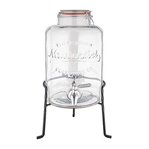 Olympia Nantucket Style Drink Dispenser Con Supporto Metallico, Fusto Contenitore
