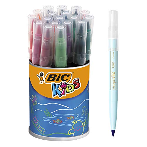 Bic Kids Visaquarelle Brush Felt Pens (Pot X 18)