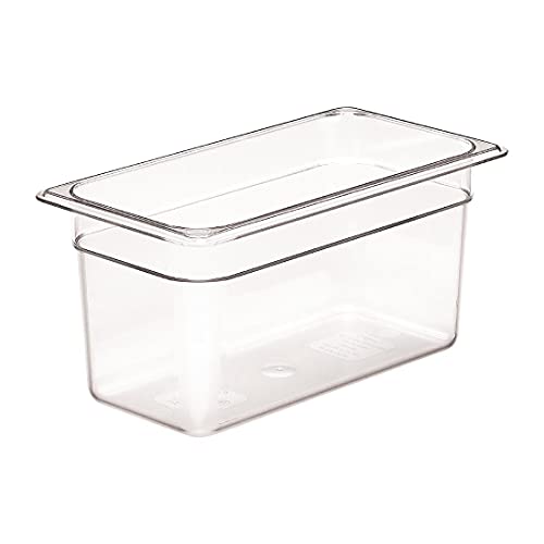 Cambro Camwear Food Pan, Plastic, 1/3 Size, 6'' Deep, Policarbonato, Clear, Nsf (6 Pezzi/Unit) By