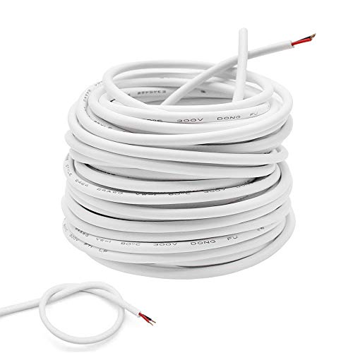 D-Orange 10 Metre Cavo Elettrico Bianco, Cavo A 2 Conduttori, Cavo Flessibile In Pvc, Alta Temperatura Resistenza Filo Di Rame Per Piccoli Elettrodome