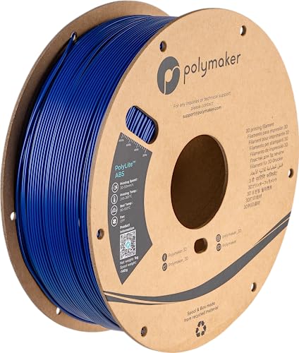 Polymaker Pe01007 Polylite Filamento Per Stampante 3D Plastica Abs #####Geruchsarm 1.75 Mm 1000 G Blu 1 Pz.