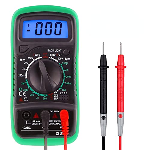 Difcul Tester Digitale,Multimetro Digitale, Multimetro Digitale Professionale,Tester Elettricista Voltmetro, Multimetro Con Display Lcd Retroilluminat