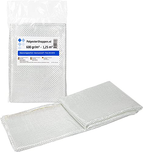 Polyestershoppen.Nl Tessuto Roving | 5 M², 600 G/M² | Appositamente Progettato Per Resine In Poliestere, Resine Epossidiche, Tappetini In Vetroresina,
