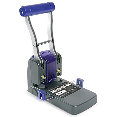 Rapesco 0247 Germ-Savvy Antibatterico, Eco P1100 Perforatrice Per Alti Spessori, Capacità Di 100 Fogli, Grigio