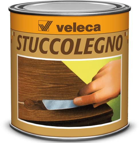 Stucco In Pasta Per Legno Veleca Colore Noce Chiaro 250 Gr