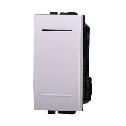 Deviatore 1P 16A Unipolare, Compatibile Con Bticino Living Light (1 Pezzo, Bianco)