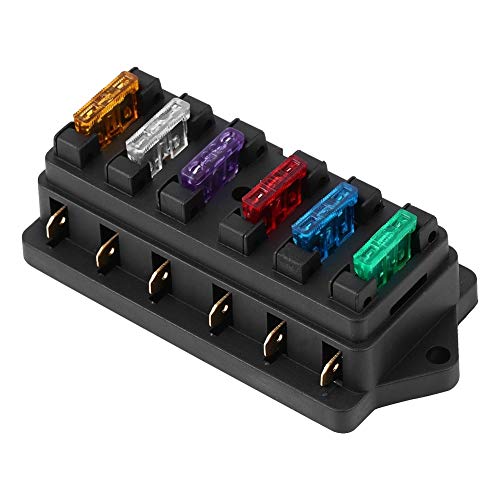 Kste 6 Holder Way Circuito Del Crogiolo Di Automobile Auto Lama Fuse Box Block 12V Dc 24V