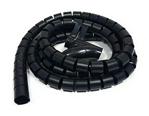 Bambelaa! Tubo Per Cavi 3,0 M Tubo Cavi Pc Guaina Cavi Plastica Tubo Cavi Elettrici Diametro 20Mm Guaina Cavi Flessibile Nero