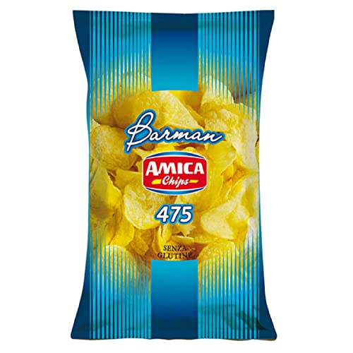 Busta Patatine Barman Amica Chips Classica Busta Da 475 G Snack Salati