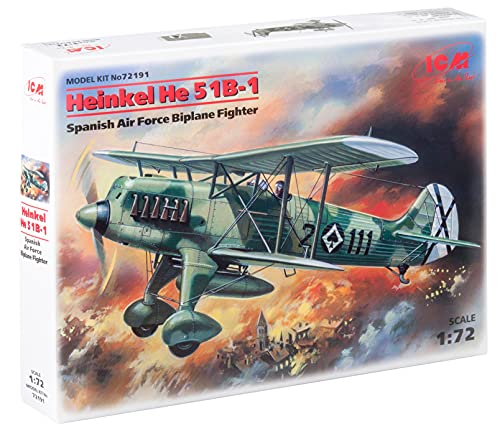 Icm 72191 - Caccia Biplano Spagnolo Heinkel He 51B-1