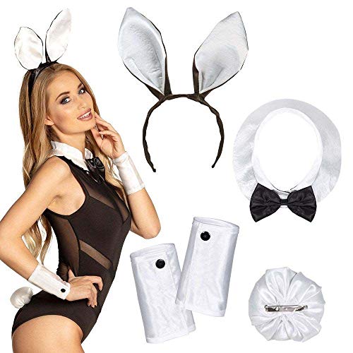 Boland 52319 - Set Di Costumi Da Coniglietto, Fascia Per Capelli, Collare, Polsini E Coda, Coniglietto, Coniglio, Costume Da Animale, Carnevale, Festa