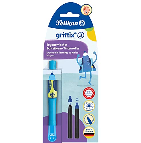 Pelikan 820479 Penna Roller Griffix Per Mancini, Neon Fresh Blue, 1 Pezzo
