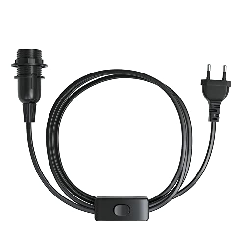 Eazy Case Portalampada E14 Con Cavo Da 3,5 M, Interruttore, Anello A Vite Per Paralume E Spina Di Alimentazione, Ideale Per Lampade A Sospensione, Lam