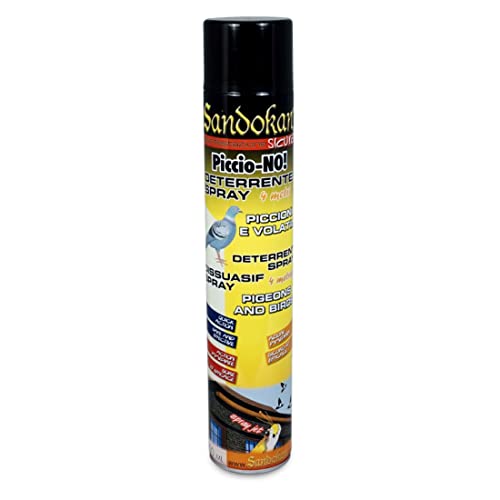 Sandokan Repellente Spray Per Piccioni Piccio-No! Allontana Uccelli Piccioni E Volatili - Dissuasore Disabituante Deterrente Spray 750 Ml