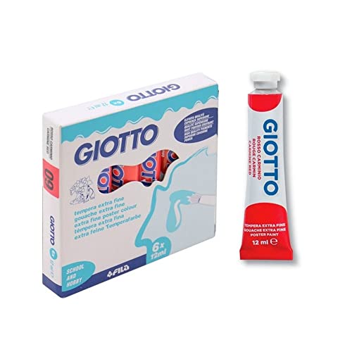 Giotto- Giocattolo, Colore Rosso Carminio, 12Ml, 352009