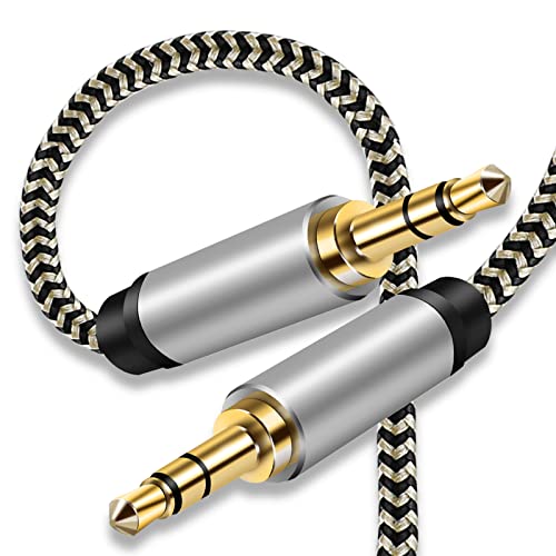 Cavo Aux, Cavo Jack In Nylon 6M, 3,5Mm Cavo Audio Jack Ausiliario Premium A Treccia Per Cuffie,Telefono Cellulare,Tablet, Home/Stereo Per Auto E Altro