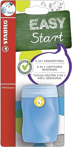 Temperamatite Ergonomico - Stabilo Easytemperino Per Mancini - Pack Da 1 - Azzurro