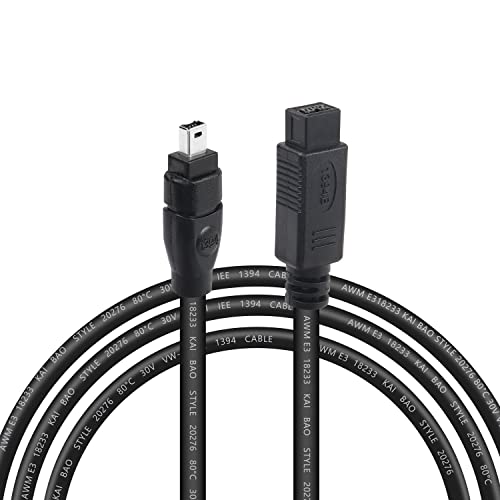Meiriyfa Firewire Cavo Ieee 1394 9 Pin Maschio A 4 Pin Maschio Firewire Dv 800 A 400 Cavo Adattatore Per Stampante, Scanner, Fotocamera Digitale, Slr
