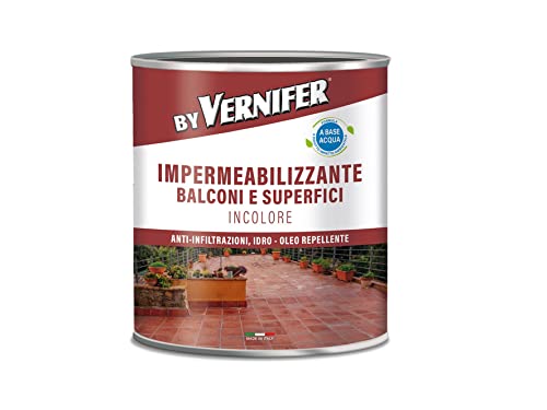 Arexons Vernifer Impermeabilizzante Balconi E Superfici Trasparente 1L, Protezione Idrorepellente Per Tutti I Materiali Porosi, Effetto Antimacchia Pe