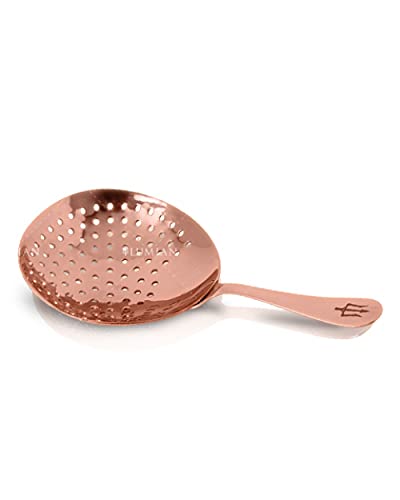 Lumian Luxury Bar Tools L0120 Ermes Julep Strainer Professionale, Acciaio Inox, Placcato Rae, 16.5 Cm