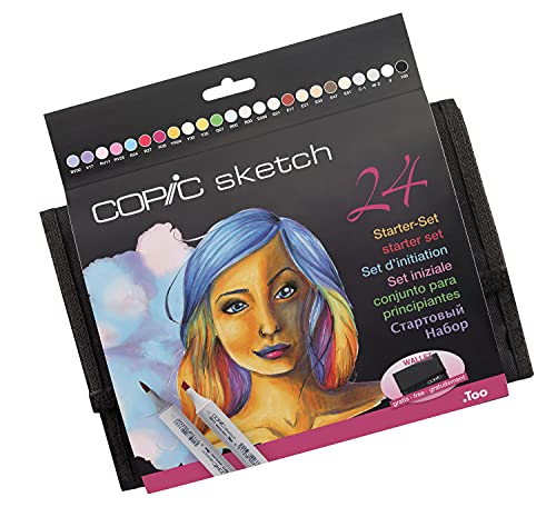 Copic Sketch 21075424 - Set Da 24 Pennarelli, Multicolore