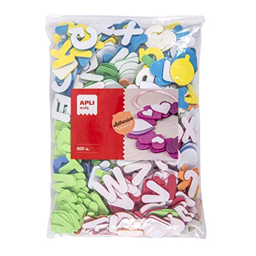 Apli – Borsa Forme Adesive Eva Lettere Maxi Assortiti