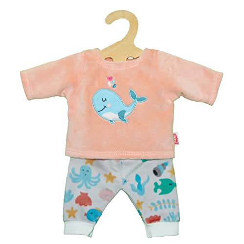 Heless 2285Abbigliamento Design Balena Bobby, Pigiama 2 Pezzi Con Camicia E Pantaloni Per Bambole E Animali Di Peluche Di Dimensioni 3545 Cm, Multicol
