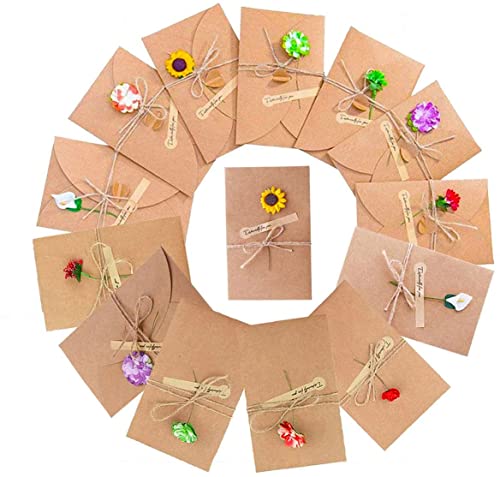 Slosh 20 Biglietto Di Auguri Cartolina Buste Retrò Busta Carta Kraft Invito Vuote Cartoncini Augurali Di Matrimonio Compleanno Lettera Natale