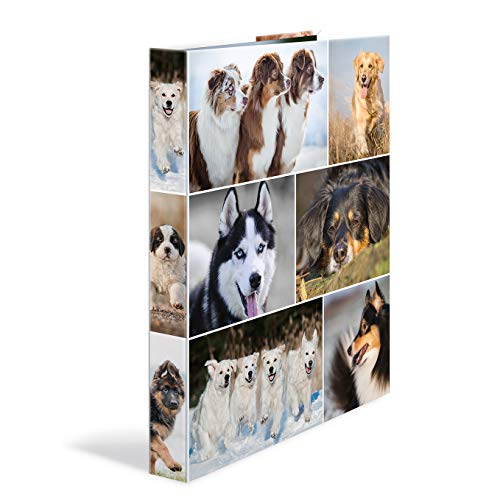 Herma Raccoglitore Ad Anelli A4 Animali Motivo Di Cani, Dorso Di 35 Mm, Cartelle Ad Anelli In Cartone Per Bambini