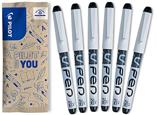 Pilot Vpen - Penna Stilografica Usa E Getta, Confezione Da 6, Colore: Nero