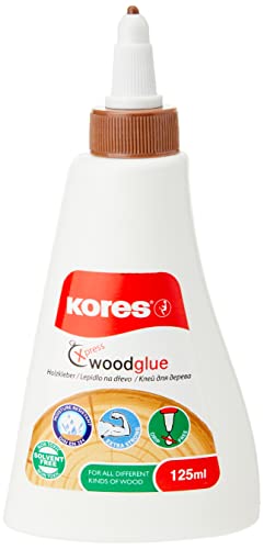 Kores - Woodglue: Colla Liquida Per Legno, A Forte Tenuta Per Tutti I Tipi Di Legno, Sicura E Non Tossica, Ideale Per Lavori Di Fai-Da-Te, Confezione 