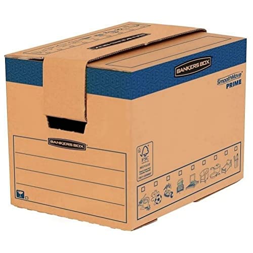 Bankers Box 6205201 Scatola Traslochi Piccola Smoothmove, Fsc, Confezione Da 5 Pezzi