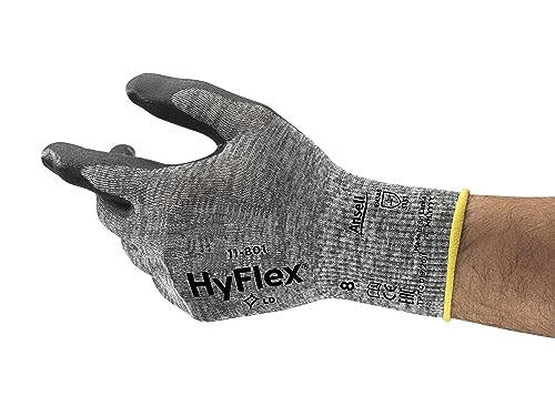 Ansell Hyflex 11-801 Guanti Da Lavoro Professionali, Rivestimento In Nitrile Resistente All'Abrasione, Protezione Professionale Per Usi Generali E Mec