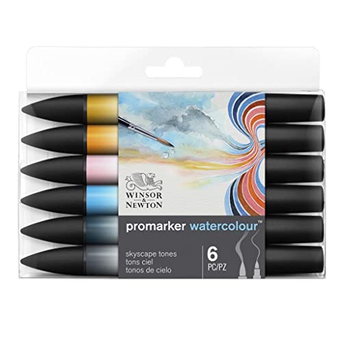 Winsor & Newton Promarker Watercolour - Tonalità Del Cielo - Set Di 6 Pennarelli