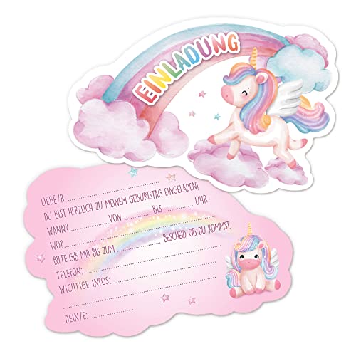 Gebetter Tedesco 12Pz Inviti Compleanno Bambina Unicorno Biglietti Invito Compleanno Bambina Originale Inviti Cartoline Per Festa Compleanno Bambina B