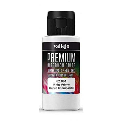 Vallejo 62061 - Colore Acrilico Per Aerografia, Bianco (White Primer), 60 Ml, 1 Pezzo