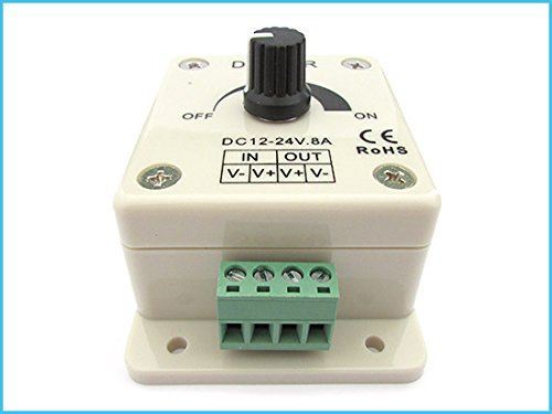 Led Dimmer Segnale Pwm Con Rotella Per Striscia Bobina Luci Led 12V 24V 8A