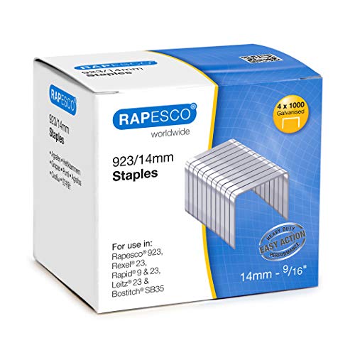 Rapesco S92314Z3 Punti Galvanizzati 923/14 Mm, Tipo 23, Confezione Da 4000