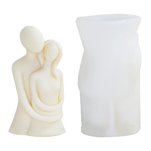 1Pcs Stampi Per Candele In Silicone, Dawris 3D Silicone Per Stampi Stampi In Silicone Per Gesso Forma Di Candele Fai Da Te, Persone Stampo Silicone Pe