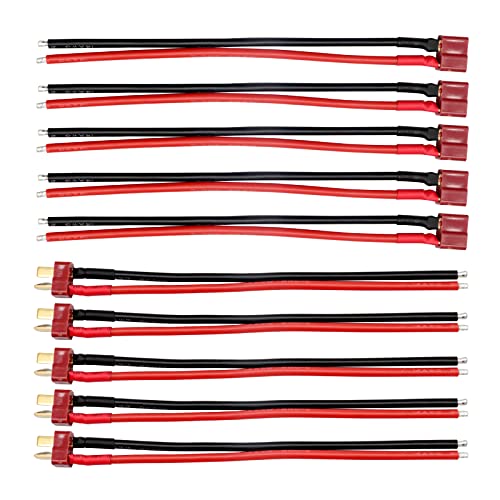 Ruizhi 5 Pairs Deans Style T Connettore Femmina E Maschio Connettore Con Filo In Silicone 14Awg T Plug Connector Per Batteria Rc Lipo Cavo Drone