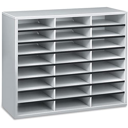 Fellowes 25041 Organizzatore Con 24 Compartimenti, Legno, Grigio