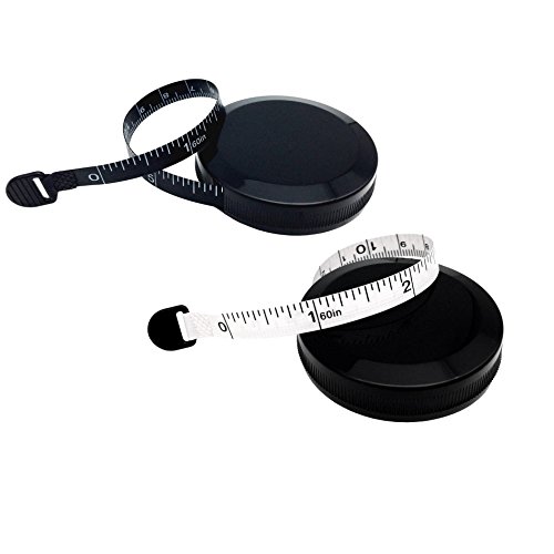2 Pezzi Metro A Nastro Metro A Nastro Per Misurazione Del Corpo Piccolo Metro A Nastro Per Cucire Per Sarti 60 Inch 150 Cm (Nero + Bianco)