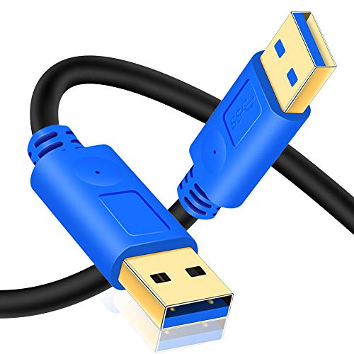 Hanprmeee Cavo Usb 3.0 Maschio A Maschio, Cavo 5Gbps Per Dischi Rigidi, Altoparlanti, Computer, Lettore Blu-Ray, Dvd, Raffreddamento Pc Portatile (5M)
