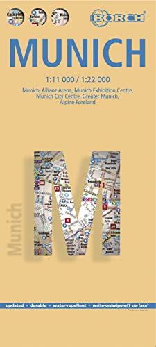 Munich. Munchen. Map 1:11 000 / 1:22 000: Einzelkarten: München City 1:11 000, München 1:22 000, Messe München 1:22 000, Allianz Arena 1:22 000, ... V